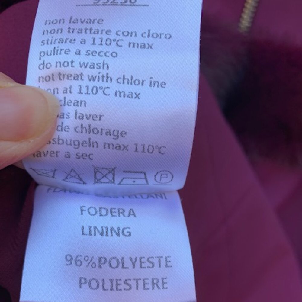 Flavio Castellani Back V Neckline Mink Wool dress NWT - Picture 14 of 15